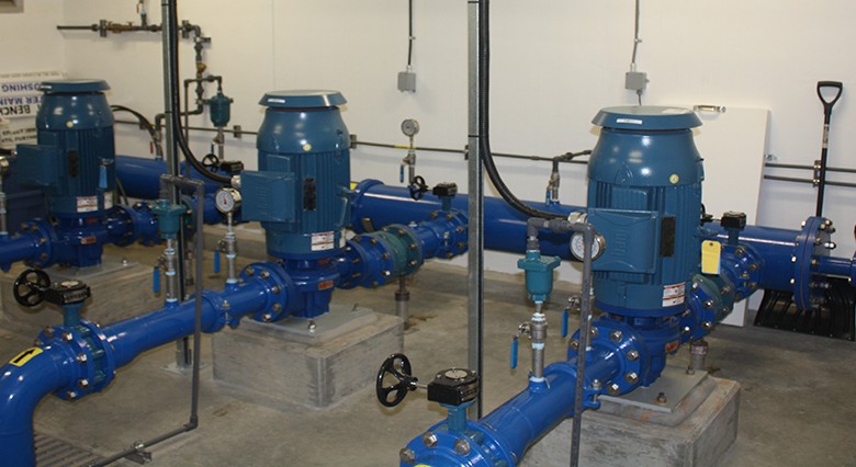 Water and wastewater projects like the West Bench Booster Station completed by Cumming Construction of Penticton BC