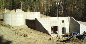 Concrete water reservoir built by Cumming Construction Ltd. Penticton BC