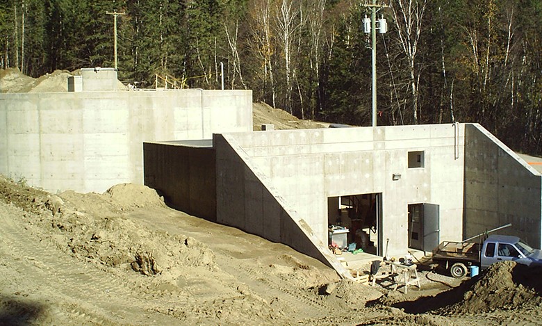 Concrete water reservoir built by Cumming Construction Ltd. Penticton BC
